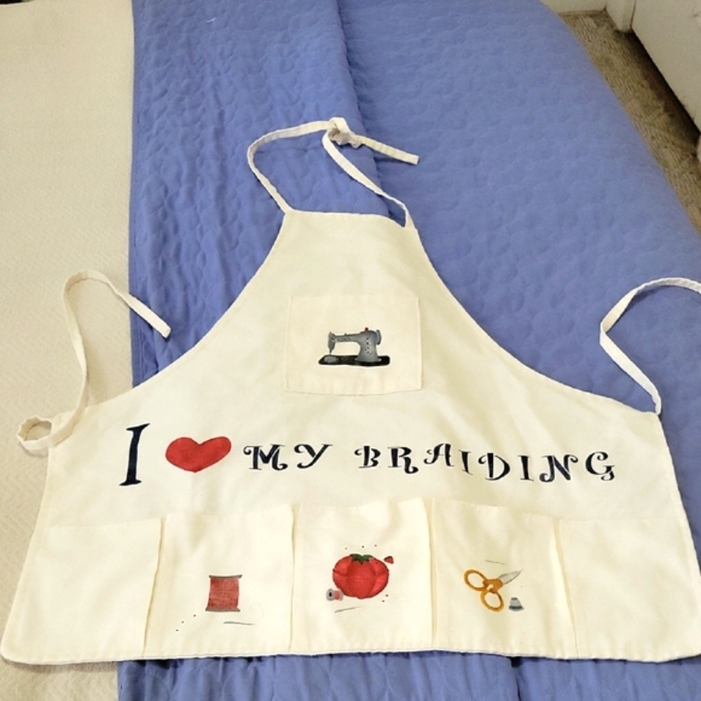 Crafting Sewing Apron with Fun Design